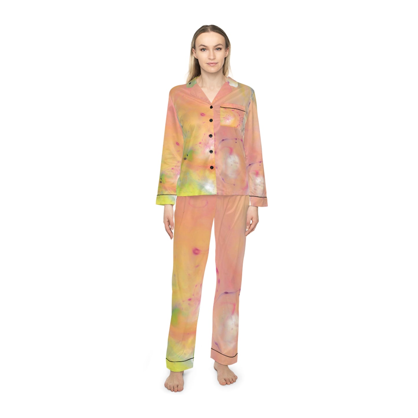 Pijama de satén para mujer (AOP)