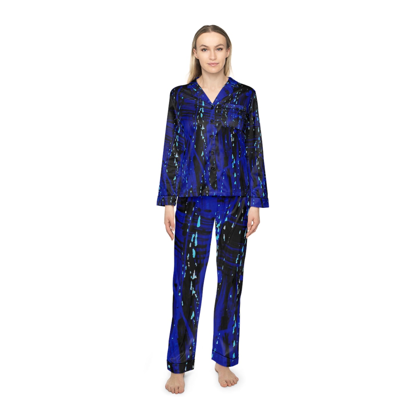 Pijamas de satén para mujer (AOP)