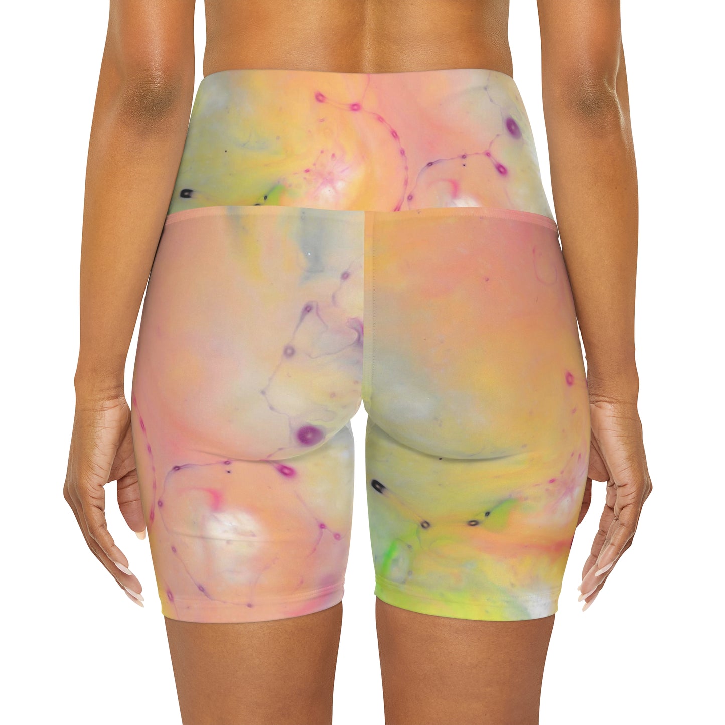 Pantalones cortos de yoga de cintura alta (AOP)