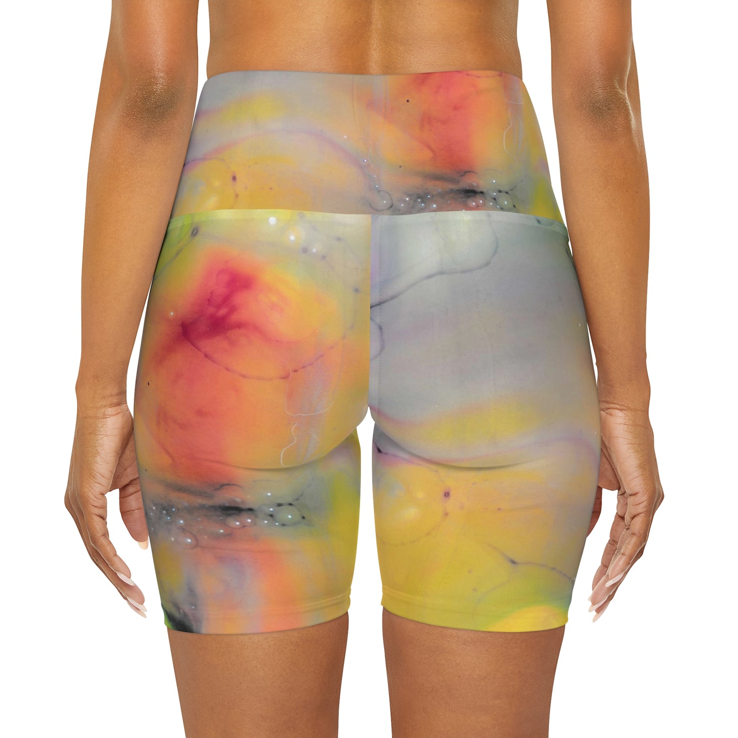 Pantalones cortos de yoga de cintura alta (AOP)