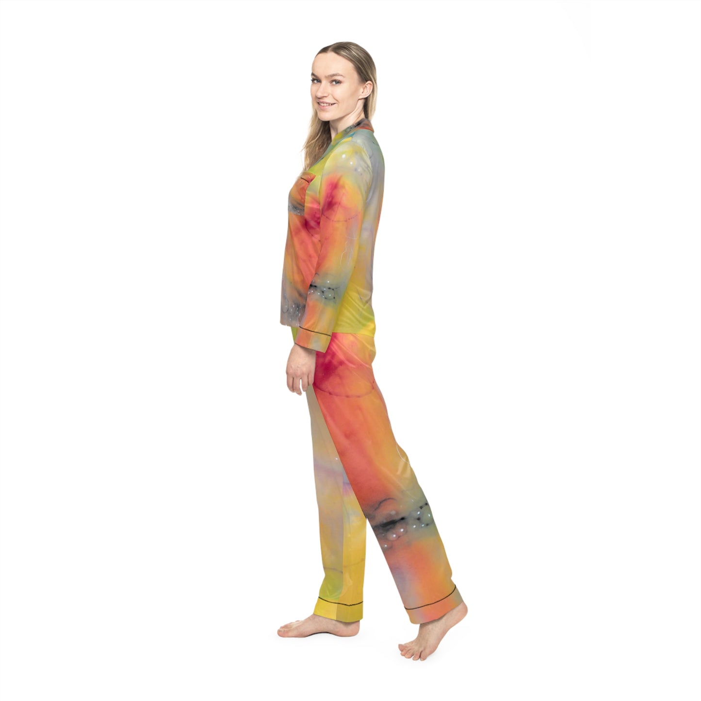 Pijamas de satén para mujer (AOP)