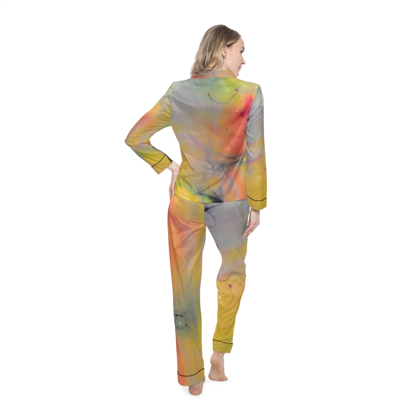Pijamas de satén para mujer (AOP)