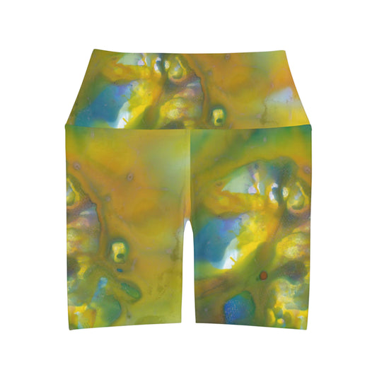 Pantalones cortos de yoga de cintura alta (AOP)