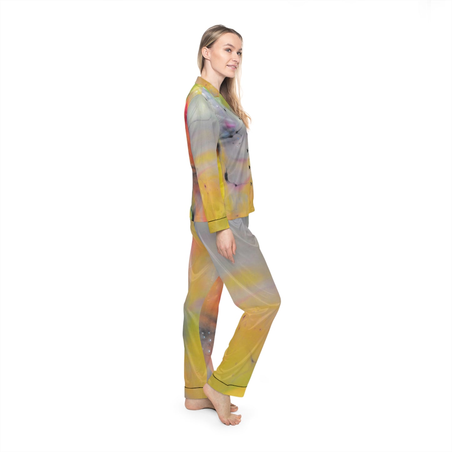 Pijamas de satén para mujer (AOP)