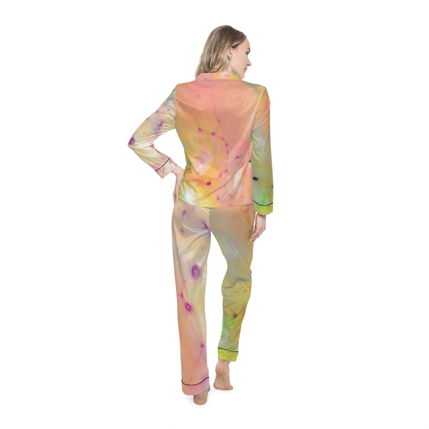 Pijama de satén para mujer (AOP)