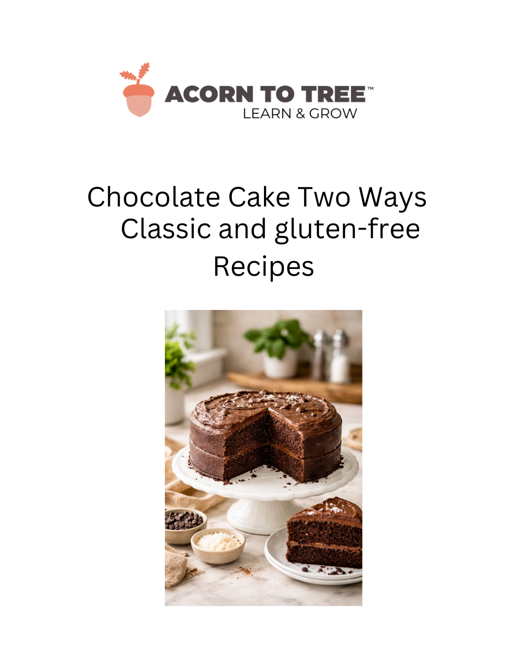 Chocolate Cake Two Ways Classic and gluten-free Recipes