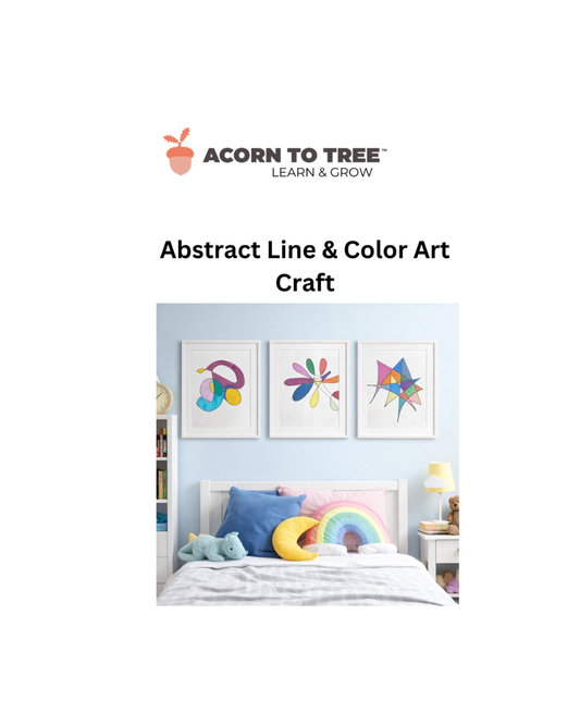 Abstract Line & Color Art  (Kid-Friendly Step-by-Step Instructions)
