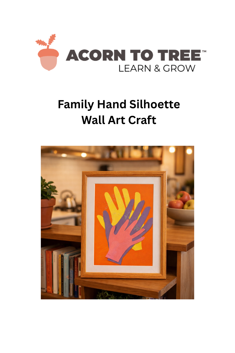Family Hand Silhouette Wall Art Craft