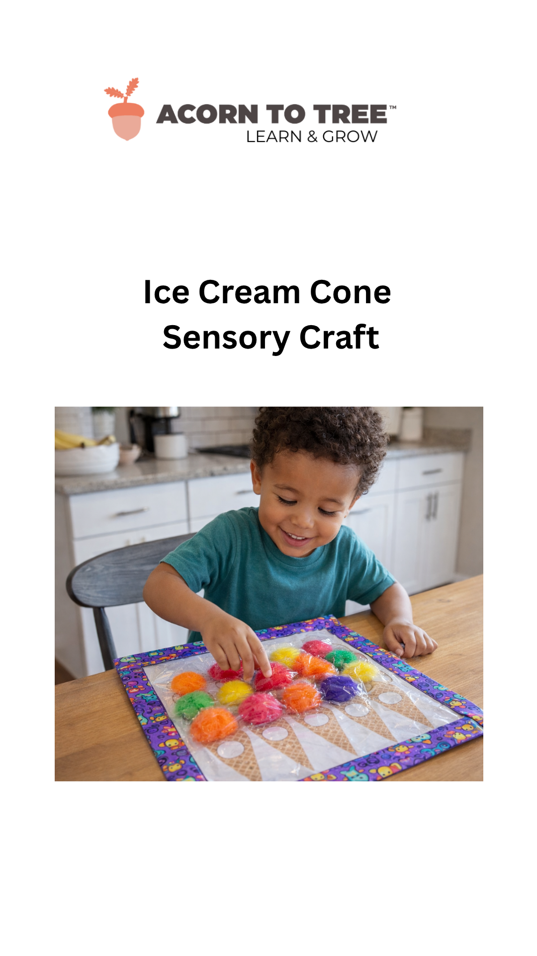 🍦 Ice Cream Sensory Bag Craft
