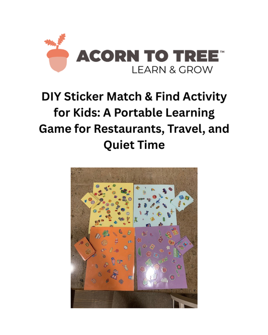DIY Sticker Match & Find Activity for Kids A Simple Portable Activity for Restaurants, Travel, and Quiet Time