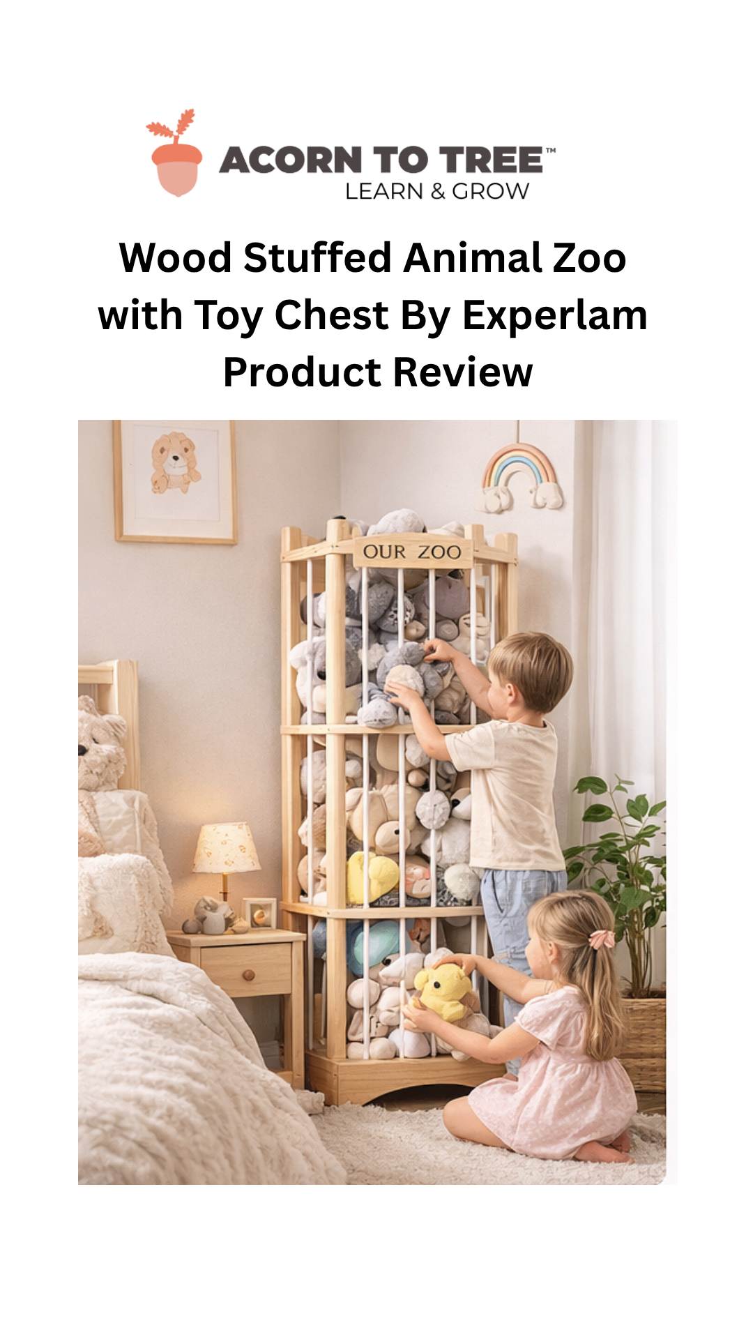 Wood Stuffed Animal Zoo with Toy Chest By Experlam  Product Review