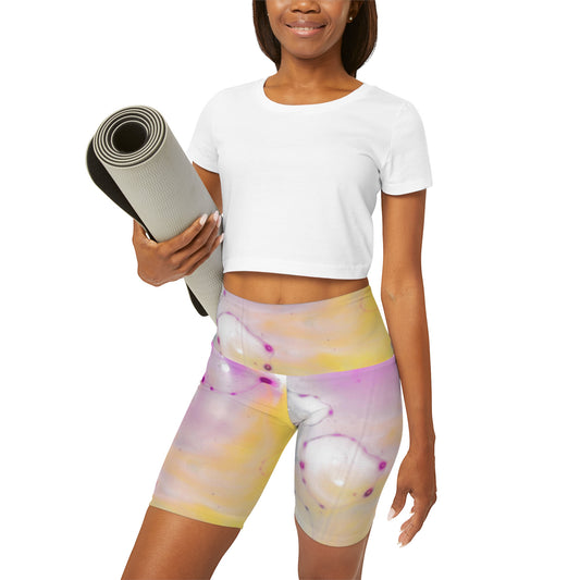 High Waisted Yoga Shorts (AOP)