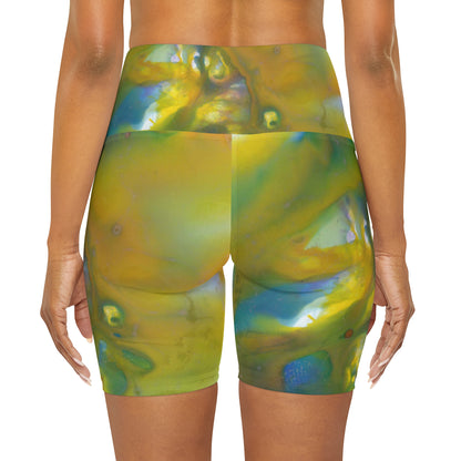 High Waisted Yoga Shorts (AOP)