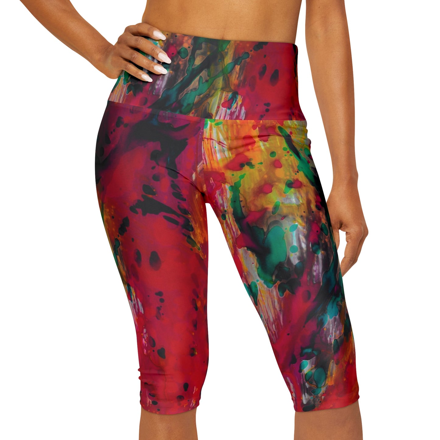 Leggings capri de yoga (AOP)