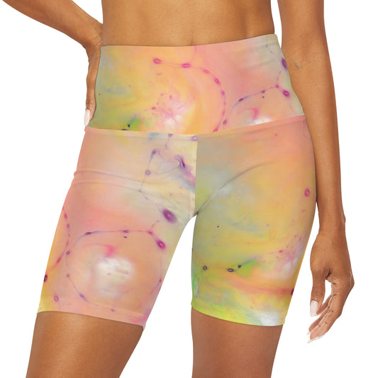 High Waisted Yoga Shorts (AOP)