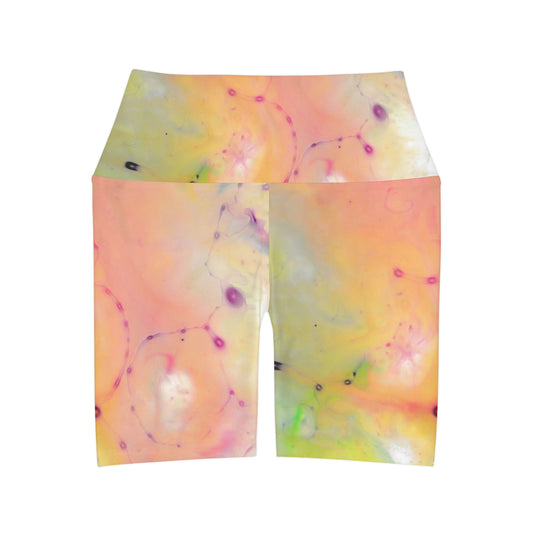 High Waisted Yoga Shorts (AOP)